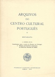 CONTRIBUIÇÃO PARA O ESTUDO DE ERASMO EM PORTUGAL: 1 - Edições quinhentistas erasmianas da Biblioteca Nacional de Lisboa.