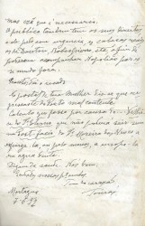 Manuscrito. TOMÁS DA FONSECA.