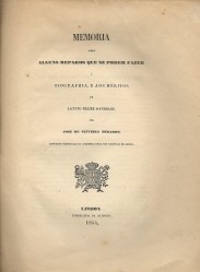 MEMORIA SOBRE ALGUNS REPAROS QUE SE PODEM FAZER Á BIOGRAPHIA, E AOS MÉRITOS DE JACINTO FREIRE D'ANDRADE.