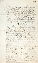 MANUSCRITO DO INÍCIO DO SÉC. XIX, passado pelo Tabelião de Lisboa, por Sua Magestade Fidelíssima que Deus Guarde, José Maria de Oliveira Nazareth, Cavaleiro da Ordem de Cristo, no Juízo dos Agravos do Escrivão Luiz de Paiva Raposo, sobre Certidões pedidas por Joaquim Sequeira de Barros Loureiro Cardoso, Capitão-Mõr de Ansemil, e da Casa de Passos na Comarca de Viseu. 18 de maio de 1819.