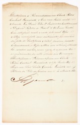 D. PEDRO II. Carta de D. Pedro II ao Padre Cardeal Princípe Bonaparte, a saudar em resposta a sua carta em que o Cardeal lhe desejava um santíssimo natal. Escrita no Palácio do Rio de Janeiro em 31 de Maio de 1870 Assinado. Rey.
