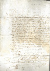 MANUSCRITO. Requerimento de Leonardo Lopes de Azevedo, senhor do Solar de Azevedo e morador na sua Quinta de Azevedo, ascendente dos Condes de Azevedo. Manuscrito assinado por Tomaz de Sousa Machado.