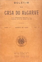 BOLETIM DA CASA DO ALGARVE. Nº 1