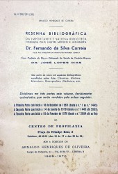 RESENHA BIBLIOGRÁFICA da importante e valiosa biblioteca formada pelo ilustre médico e higienista Dr. Fernando da Silva Correia.